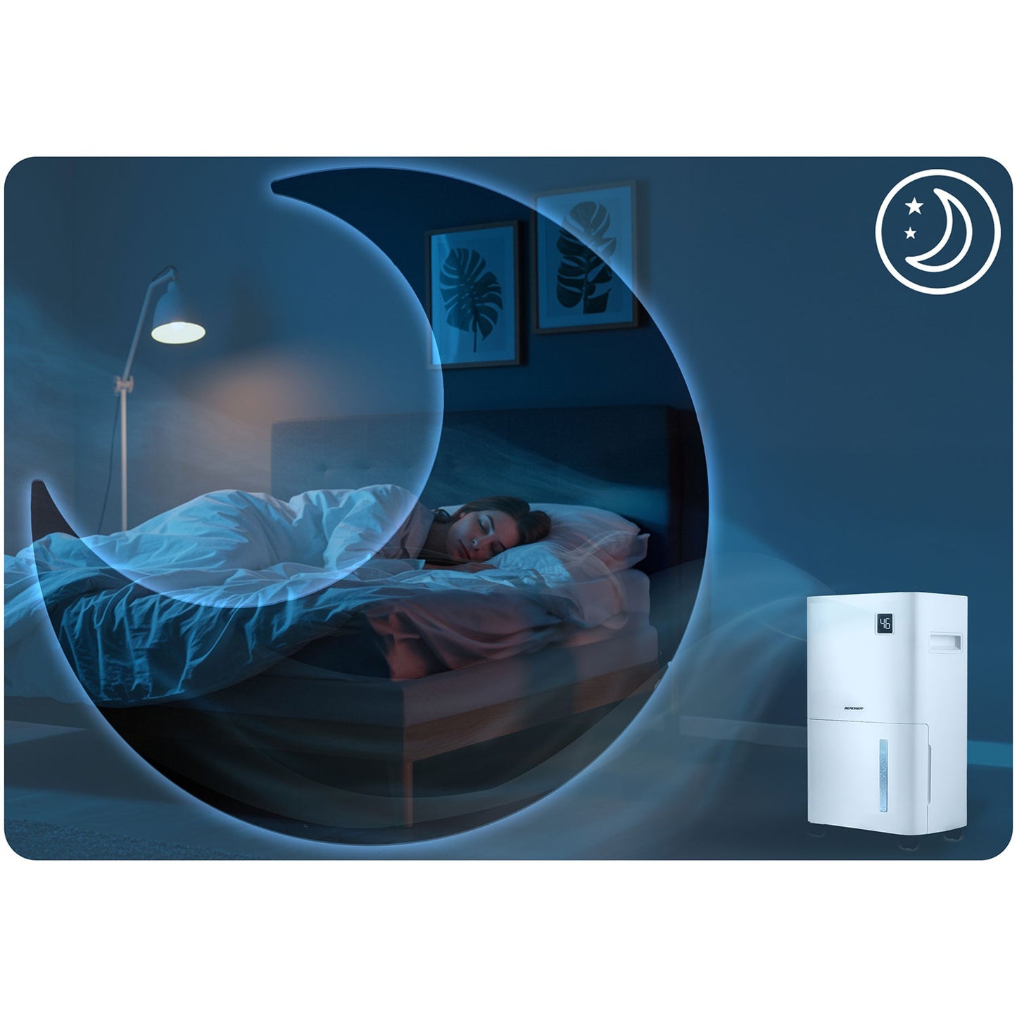Air Dehumidifier with Wi-Fi, 20L/Day Capacity, White