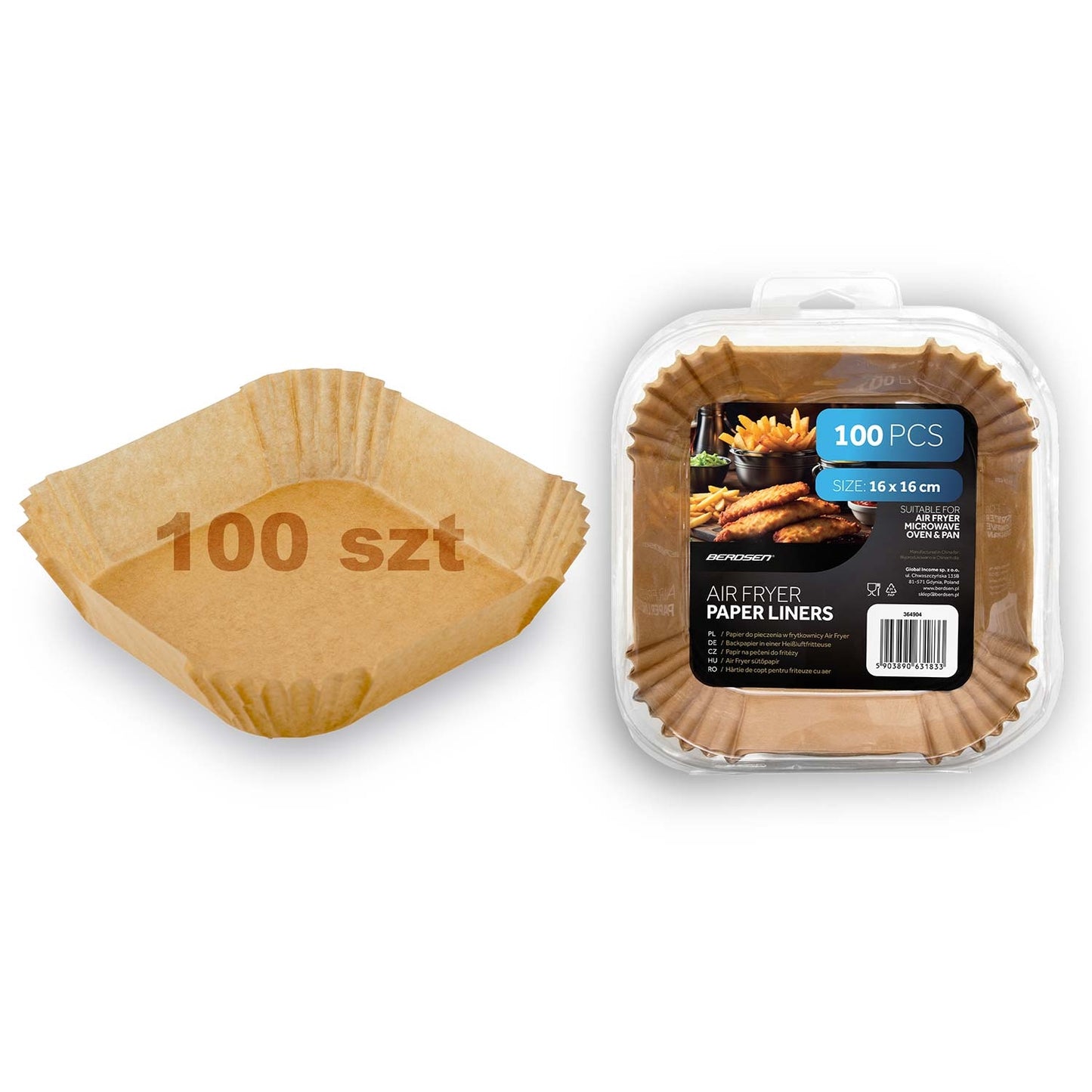 Air Fryer Baking Paper Liners, 16cm, 100 Pack