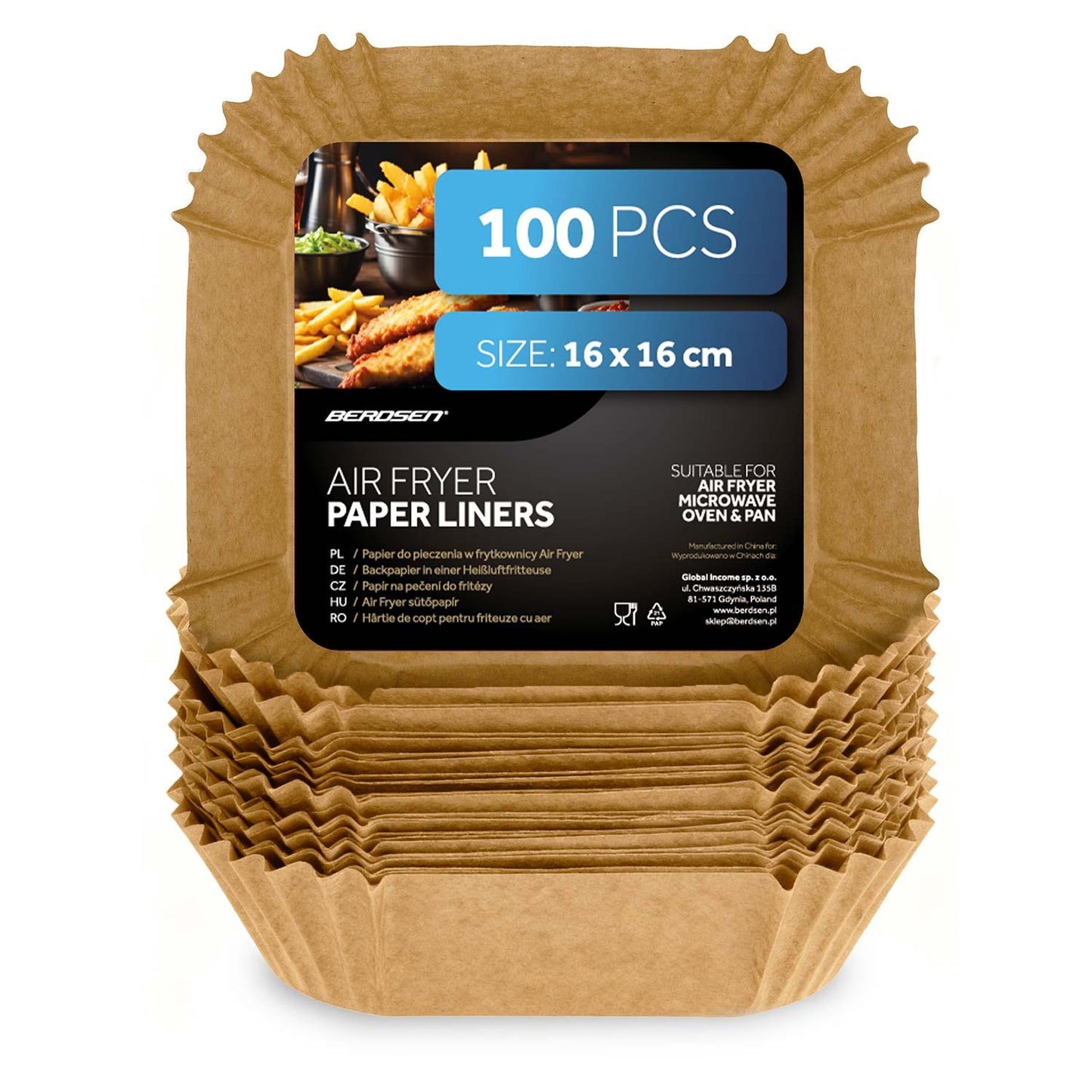 Air Fryer Baking Paper Liners, 16cm, 100 Pack