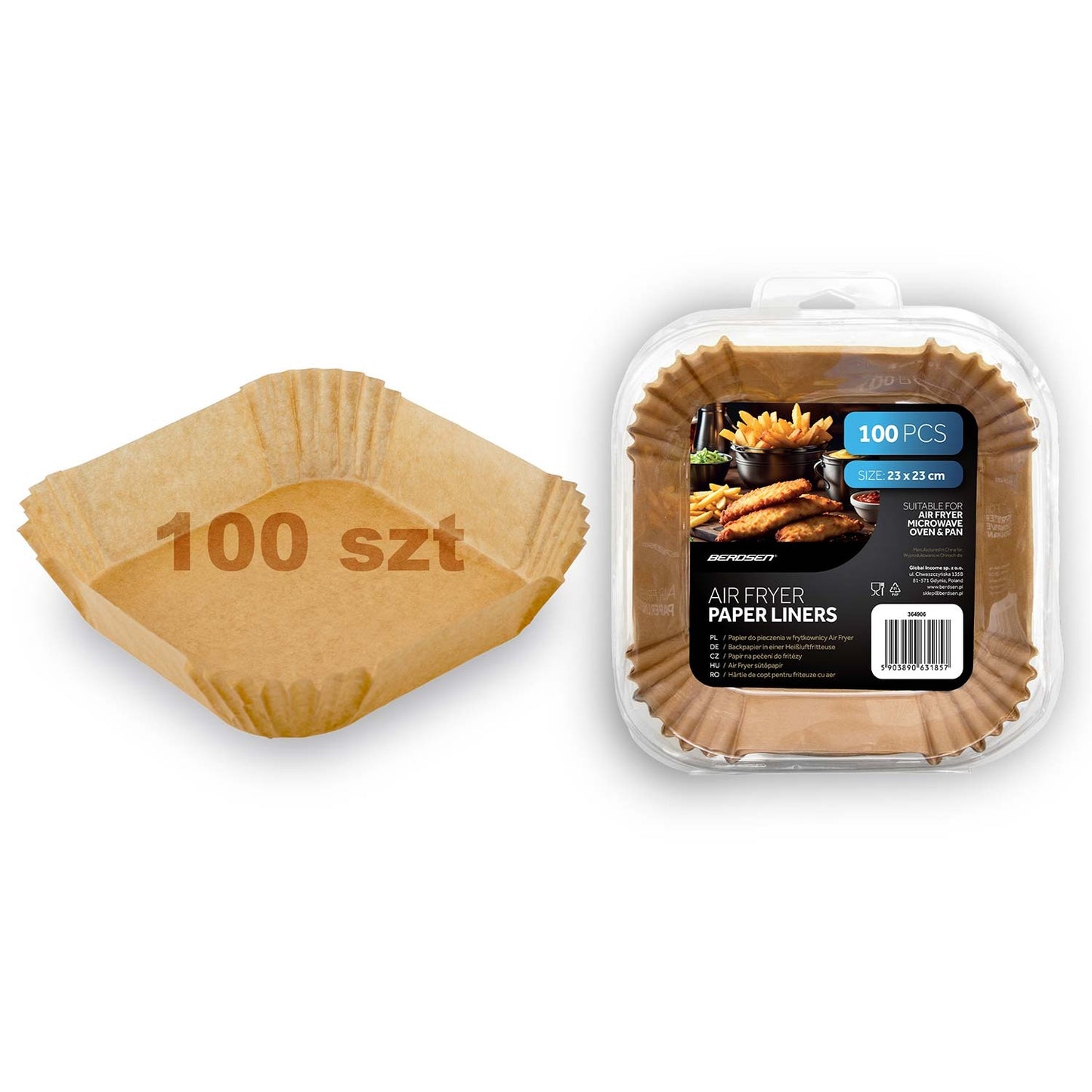 Air Fryer Baking Paper Liners, 23cm, 100 Pack