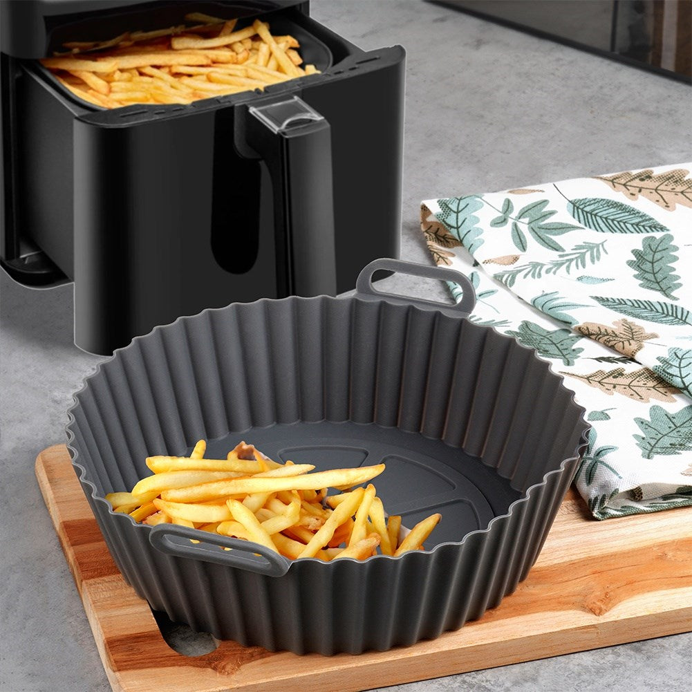 Air Fryer Fat-Free Silicone Insert, Gray, 20 cm