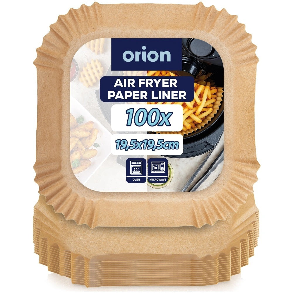 Air Fryer Liners, 100 Pcs, 19.5x19.5 cm, Non-Stick