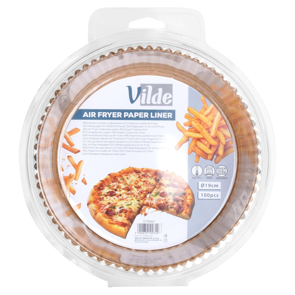 Air Fryer Paper Liners, Round, 19 cm, 100 Pack