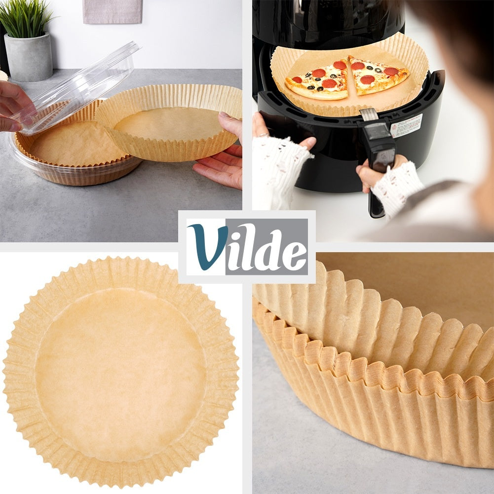 Air Fryer Paper Liners, Round, 23 cm, 50 Pack