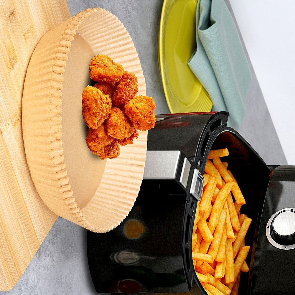 Air Fryer Paper Liners, Round, 23 cm, 50 Pack