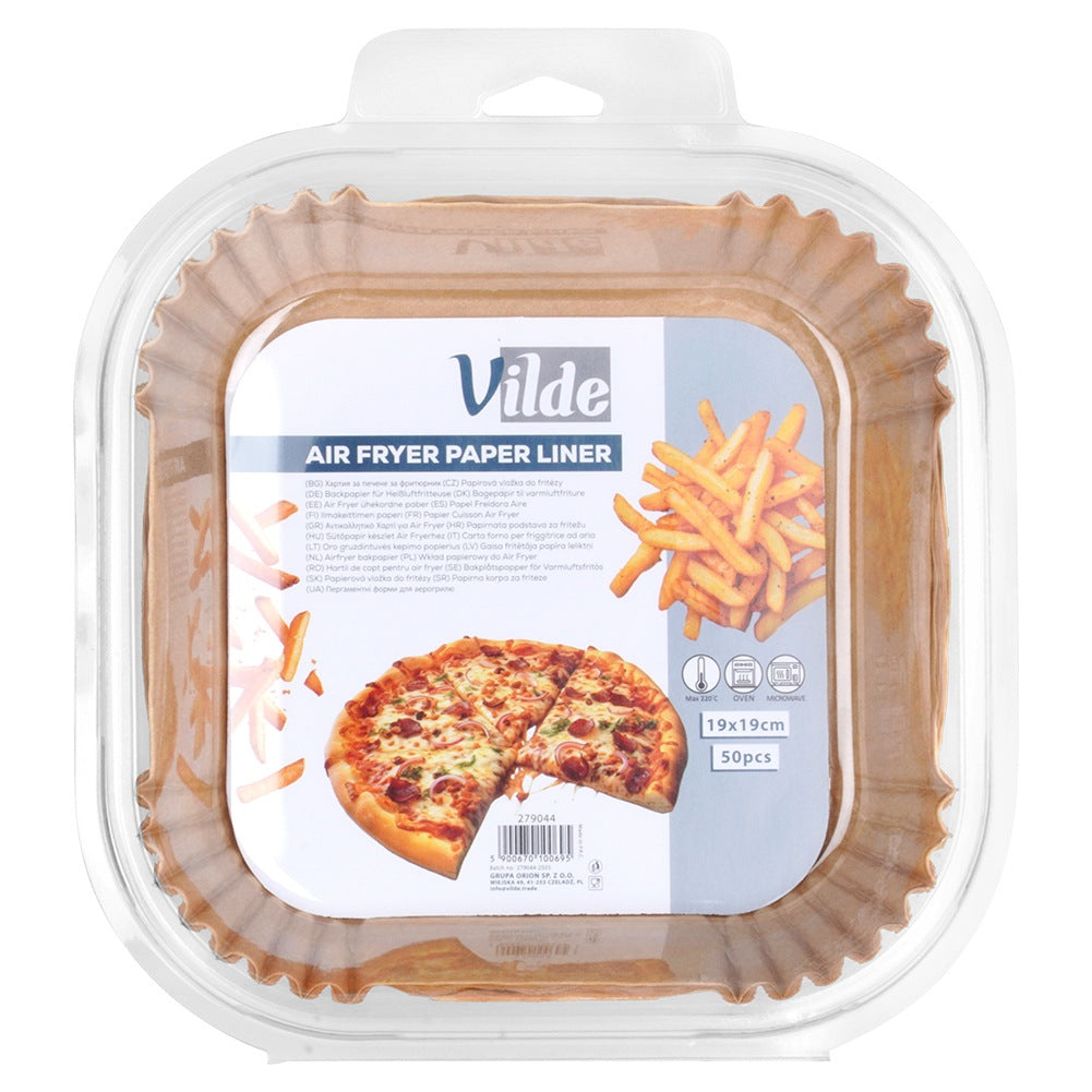 Air Fryer Paper Liners, Square, 19x19 cm, 50 Pack