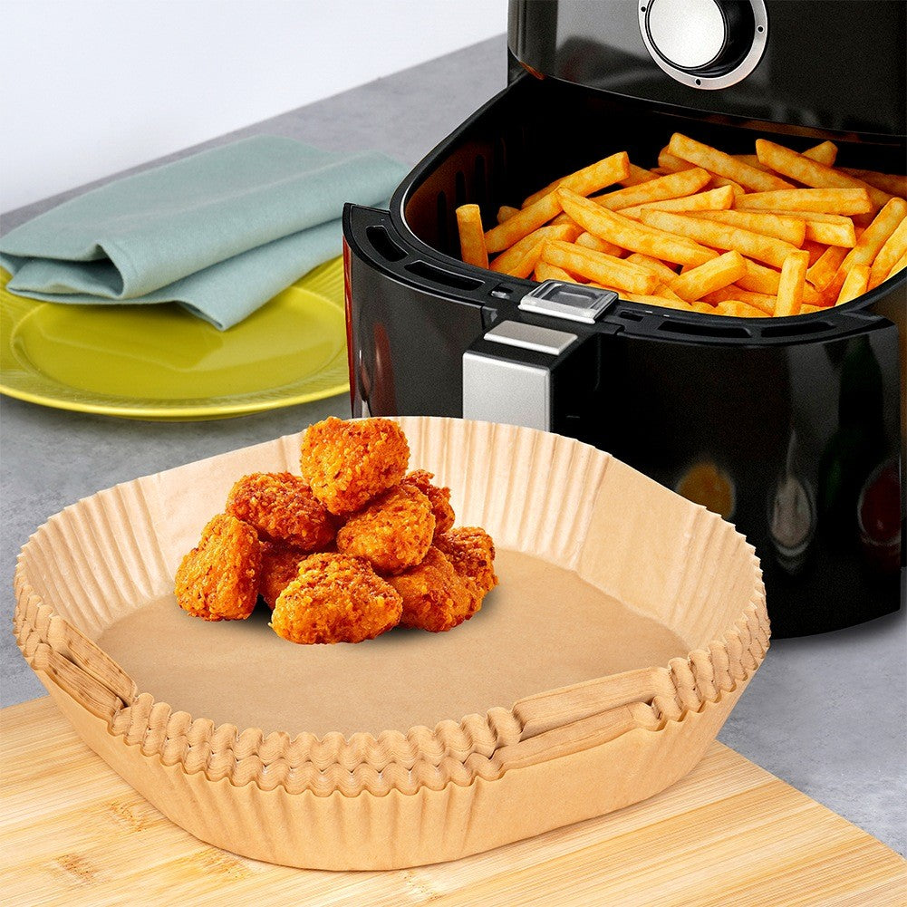 Air Fryer Paper Liners, Square, 23x23 cm, 100 Pack