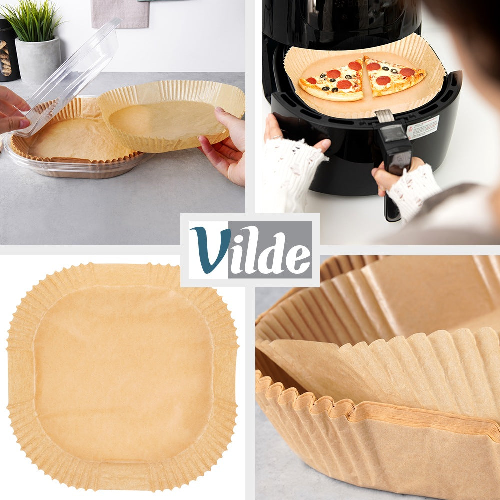 Air Fryer Paper Liners, Square, 23x23 cm, 50 Pack