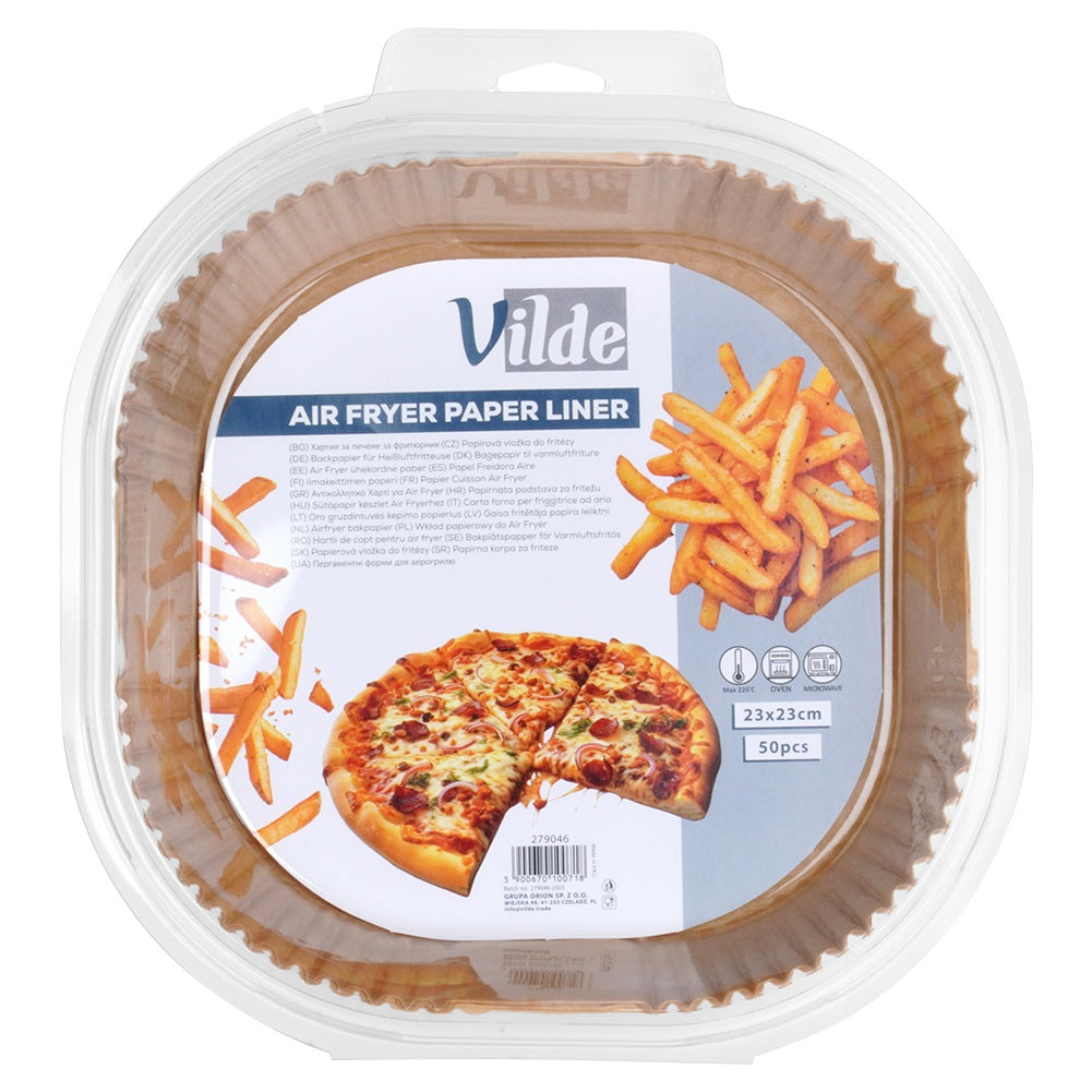 Air Fryer Paper Liners, Square, 23x23 cm, 50 Pack