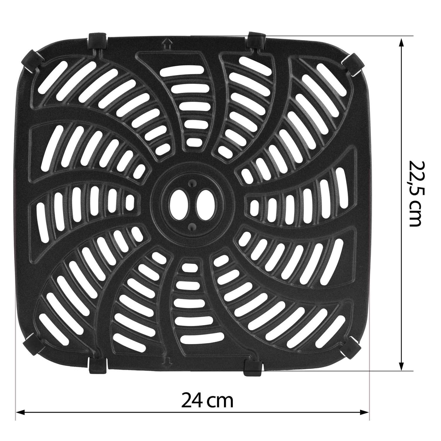 Air Fryer Rack, Non-Stick Stainless Steel, 24x22.5 cm