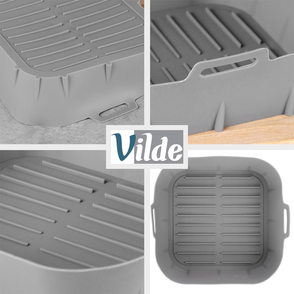 Air Fryer Silicone Basket Insert, Gray, 22 cm