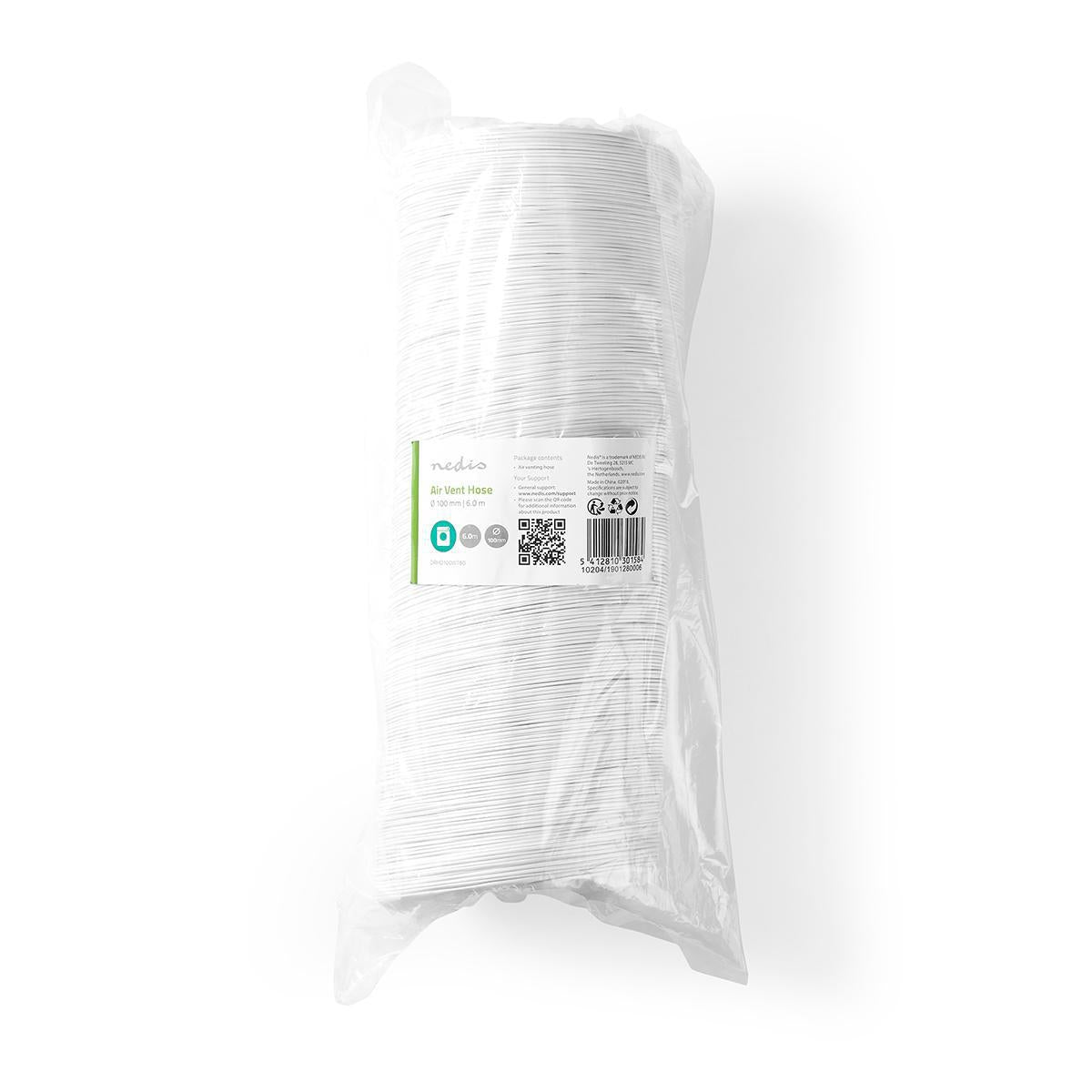 Air Outlet Hose PVC | 100 mm | 6.00 m | Fits: Air Ventilation / Tumble Dryers | White
