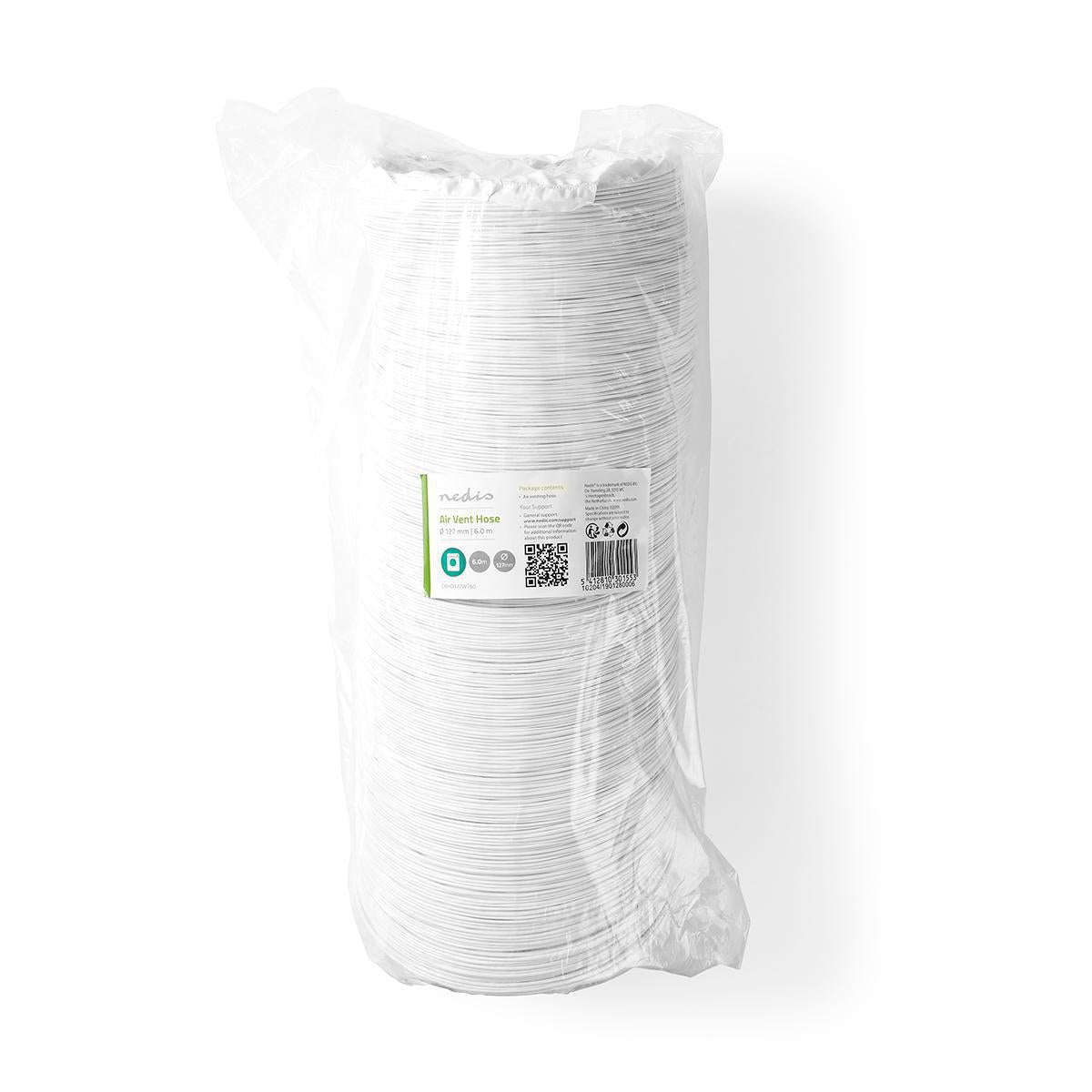 Air Outlet Hose PVC | 127 mm | 6.00 m | Fits: Air Ventilation / Tumble Dryers | White