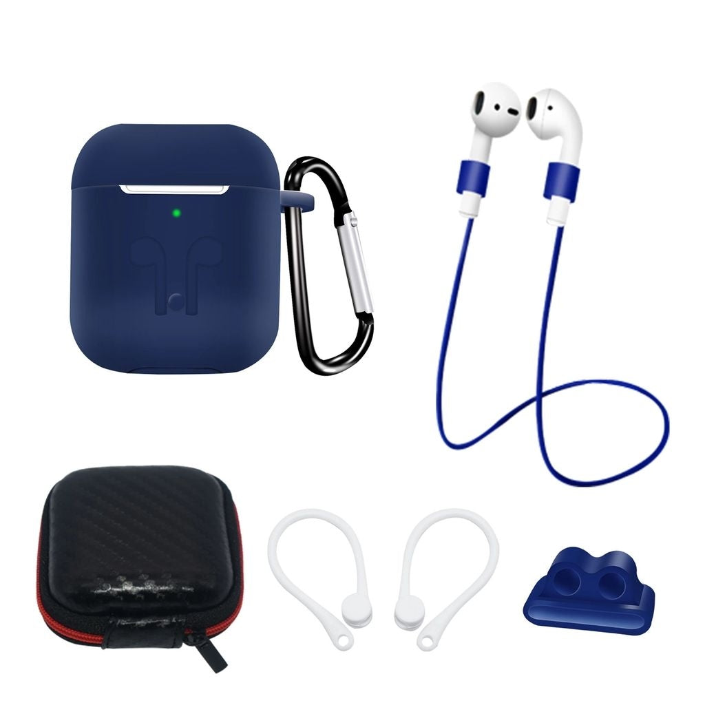 AirPods 2 / AirPods 1 Silicone Case Set - Blue