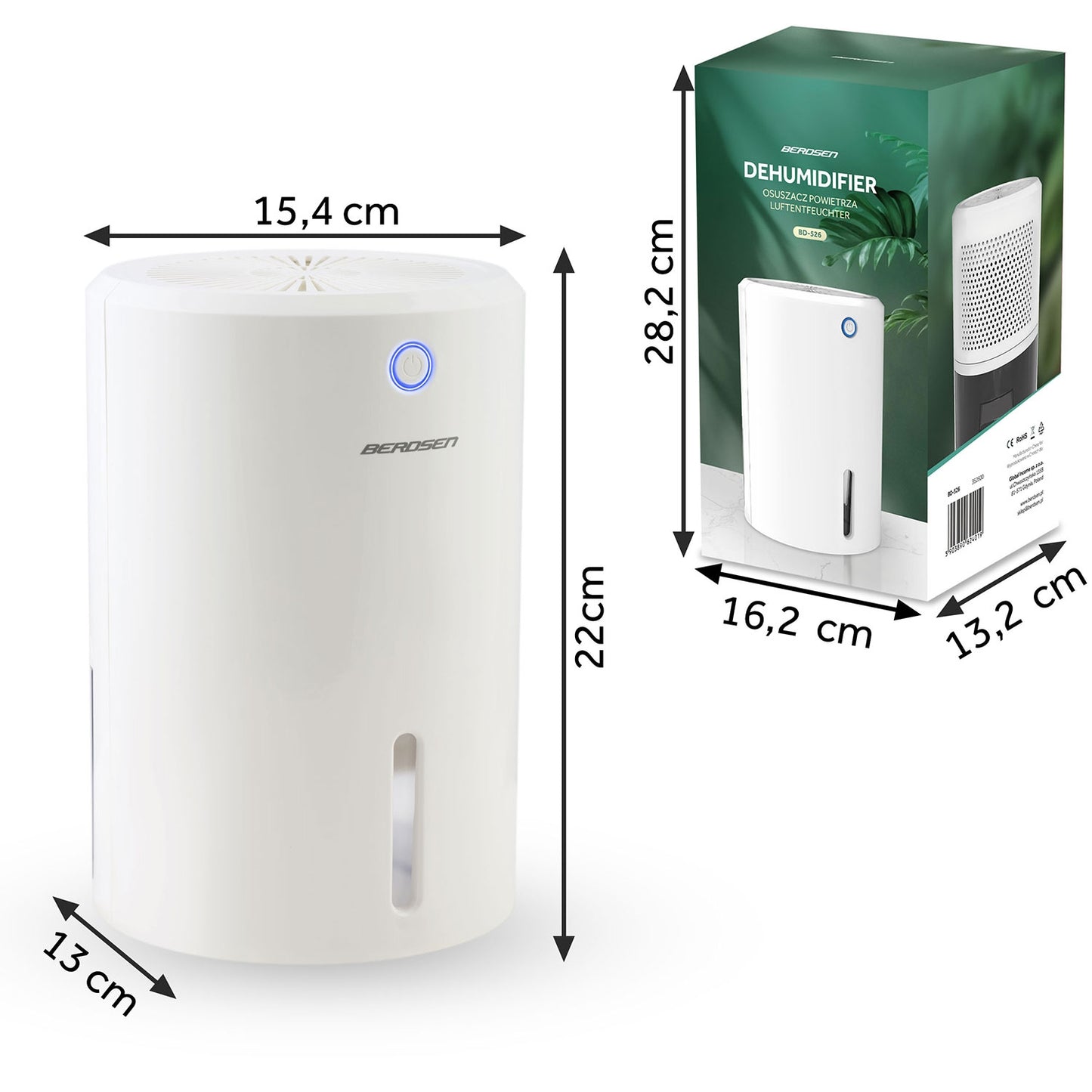 Air dehumidifier - Berdsen BD-526 moisture absorber