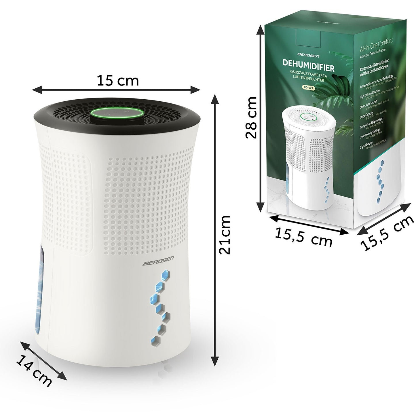 Air dehumidifier - Berdsen BD-527 moisture absorber