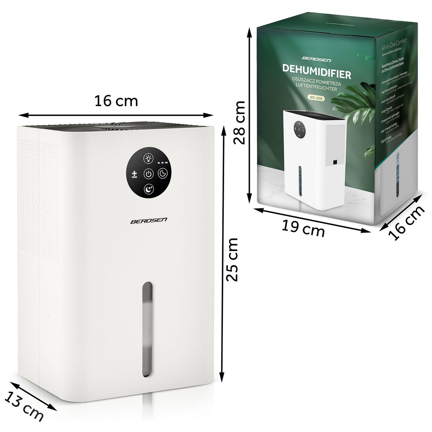 Air dehumidifier - Berdsen BD-528 moisture absorber