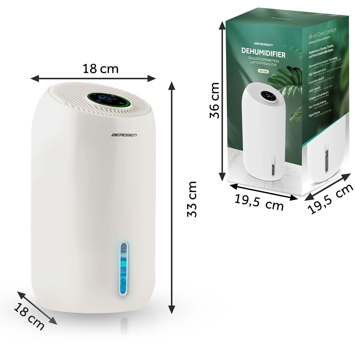 Air dehumidifier - Berdsen BD-529 moisture absorber