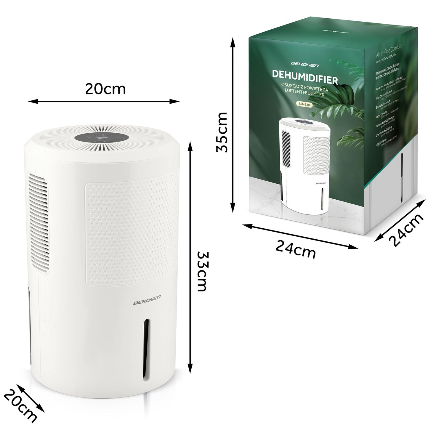 Air dehumidifier - Berdsen BD-530 moisture absorber