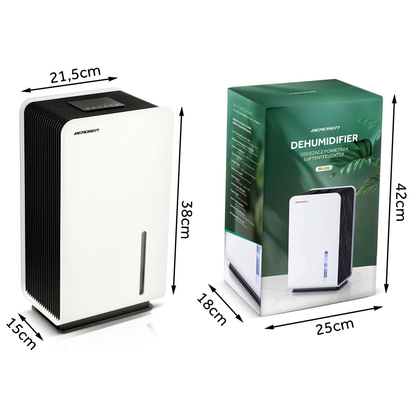 Air dehumidifier - Berdsen BD-531 moisture absorber