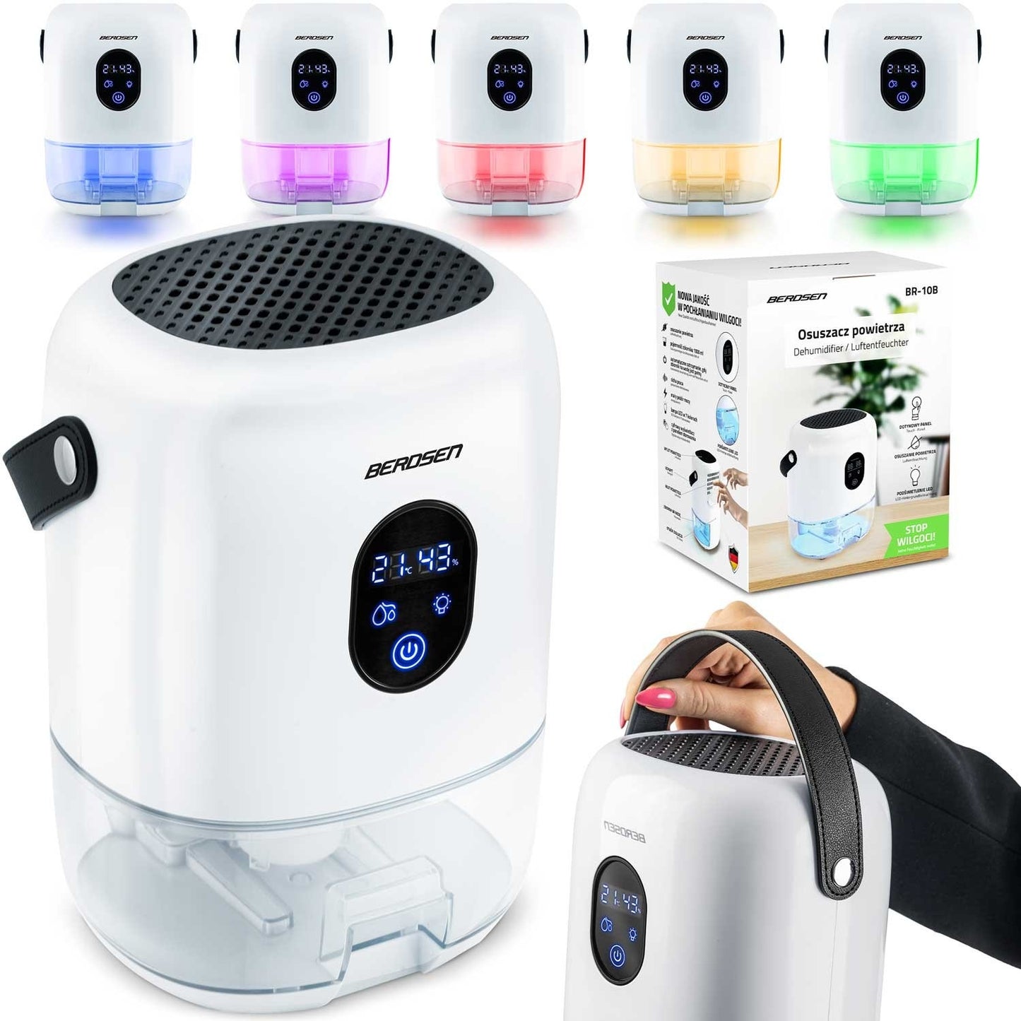 Air dehumidifier and moisture absorber Berdsen BR-10B white
