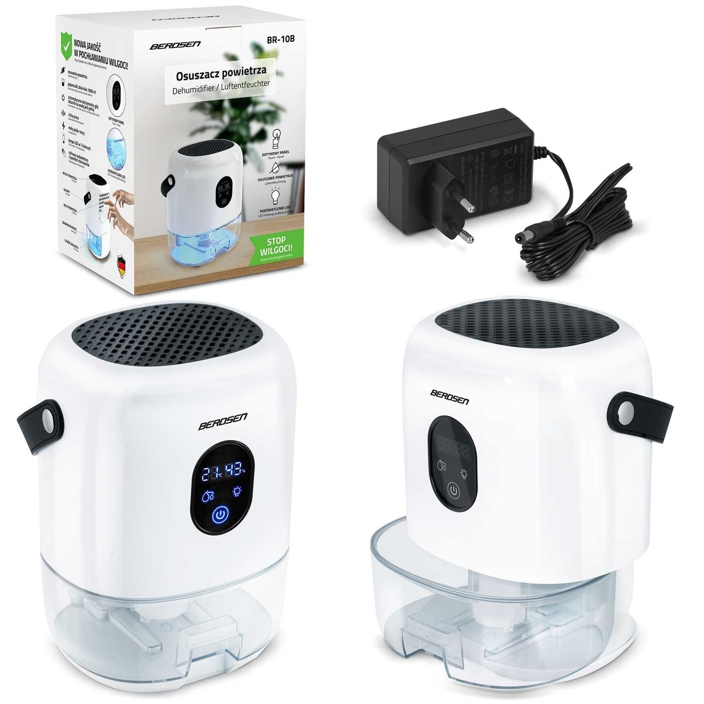 Air dehumidifier and moisture absorber Berdsen BR-10B white