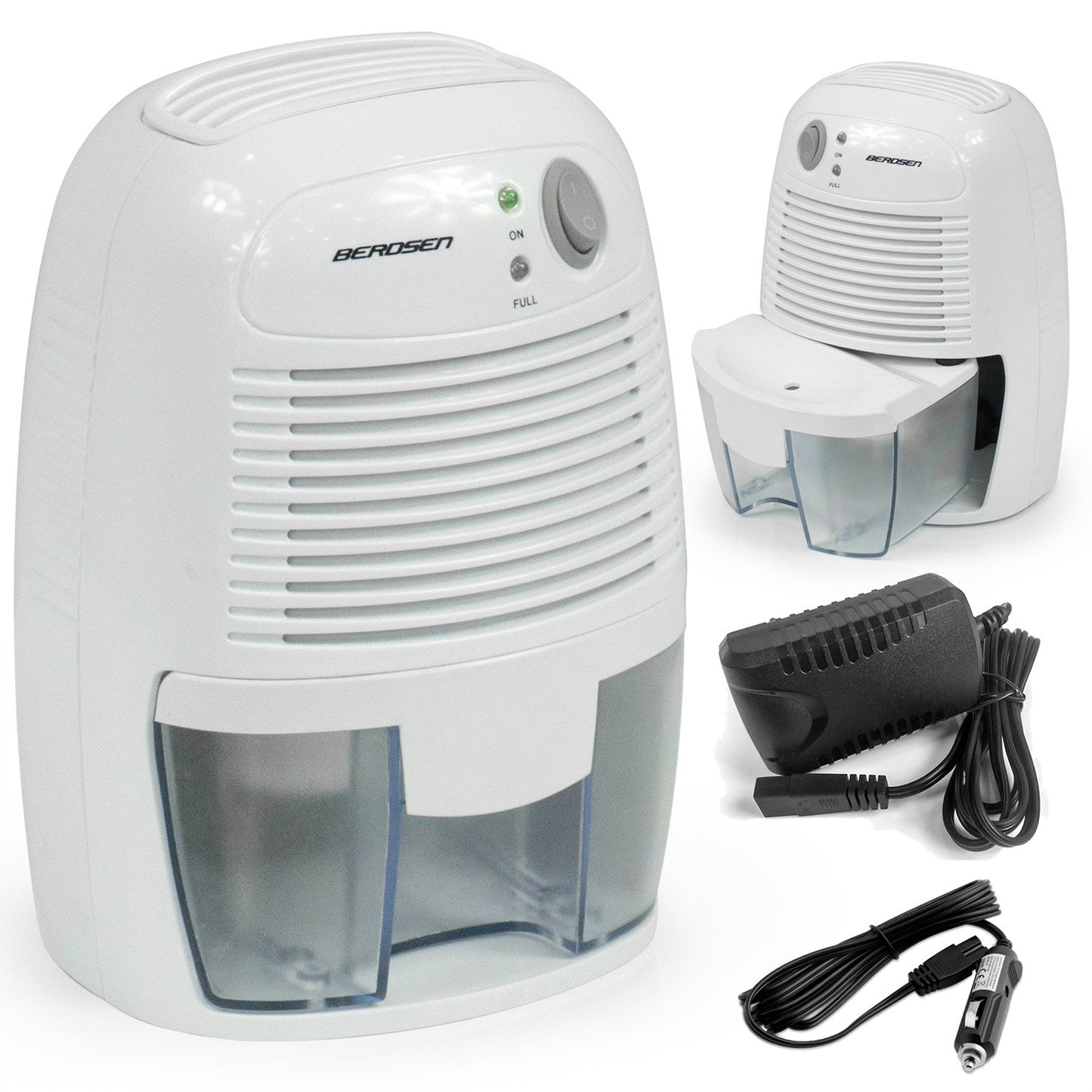 Air dehumidifier - moisture absorber with car adapter Berdsen BR-68W white
