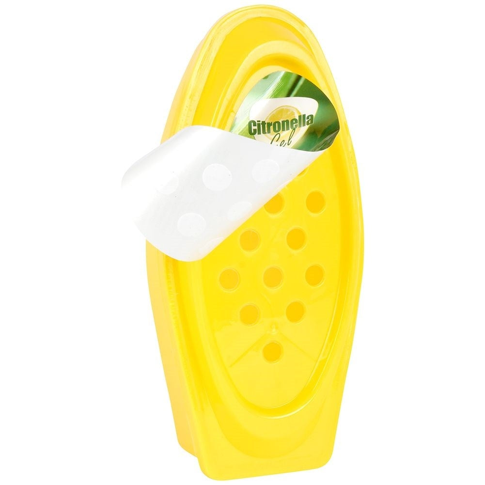 Air freshener in jelly form with citronella scent, deters mosquitoes