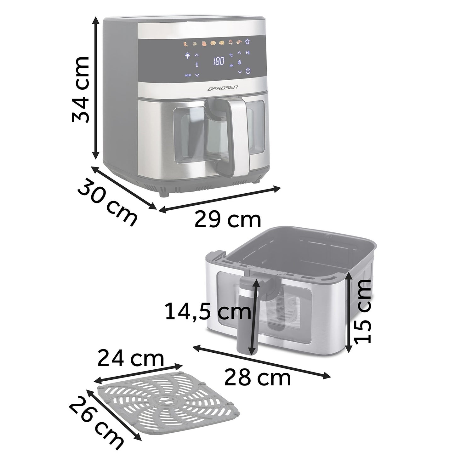 Air fryer Berdsen BD-656 silver