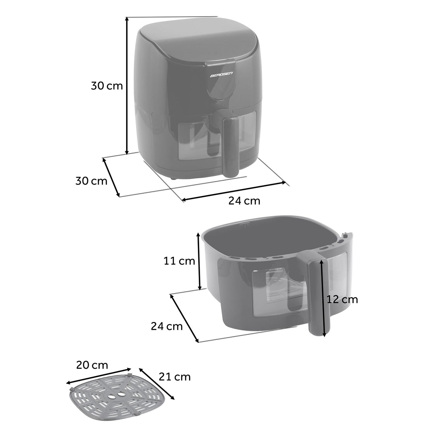 Air fryer Berdsen BD-658 black