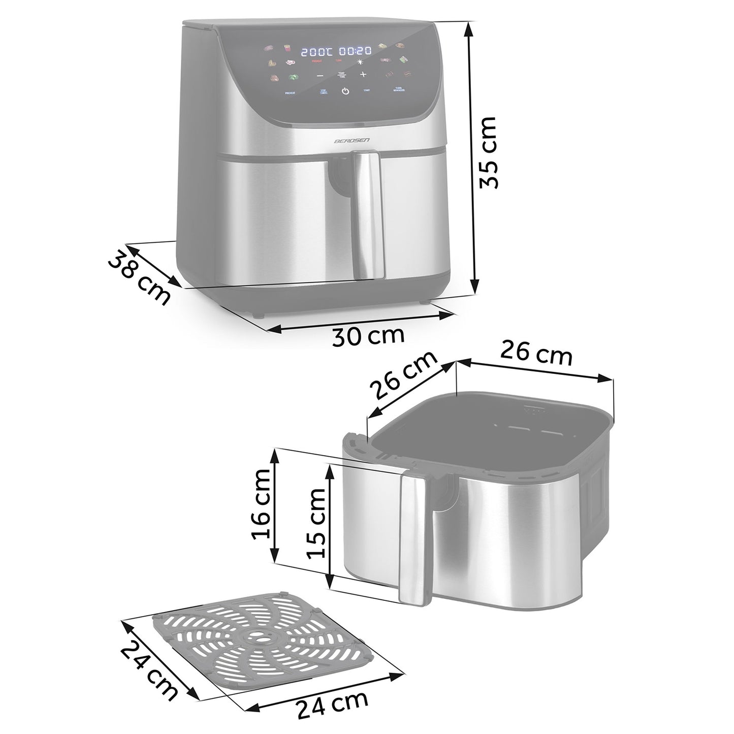 Air fryer Berdsen BD-659 silver