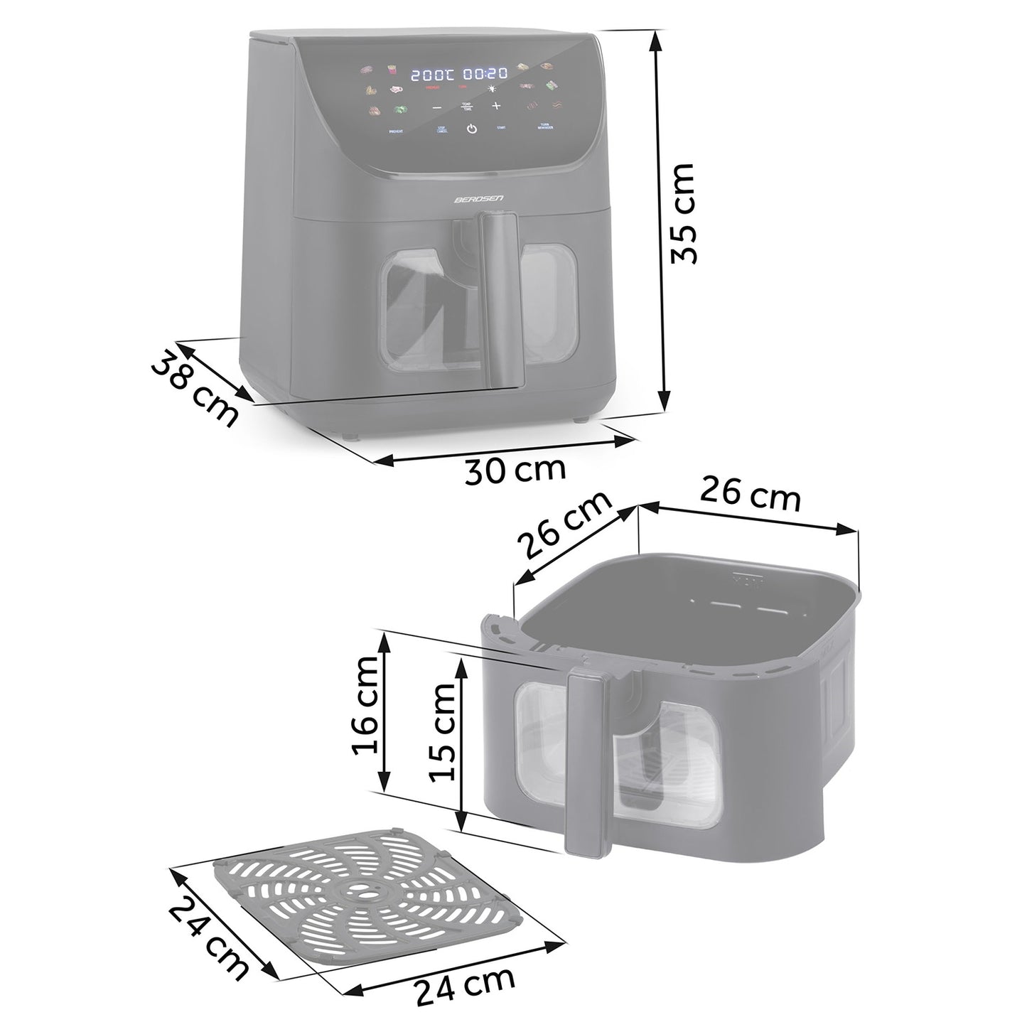 Air fryer Berdsen BD-660 black