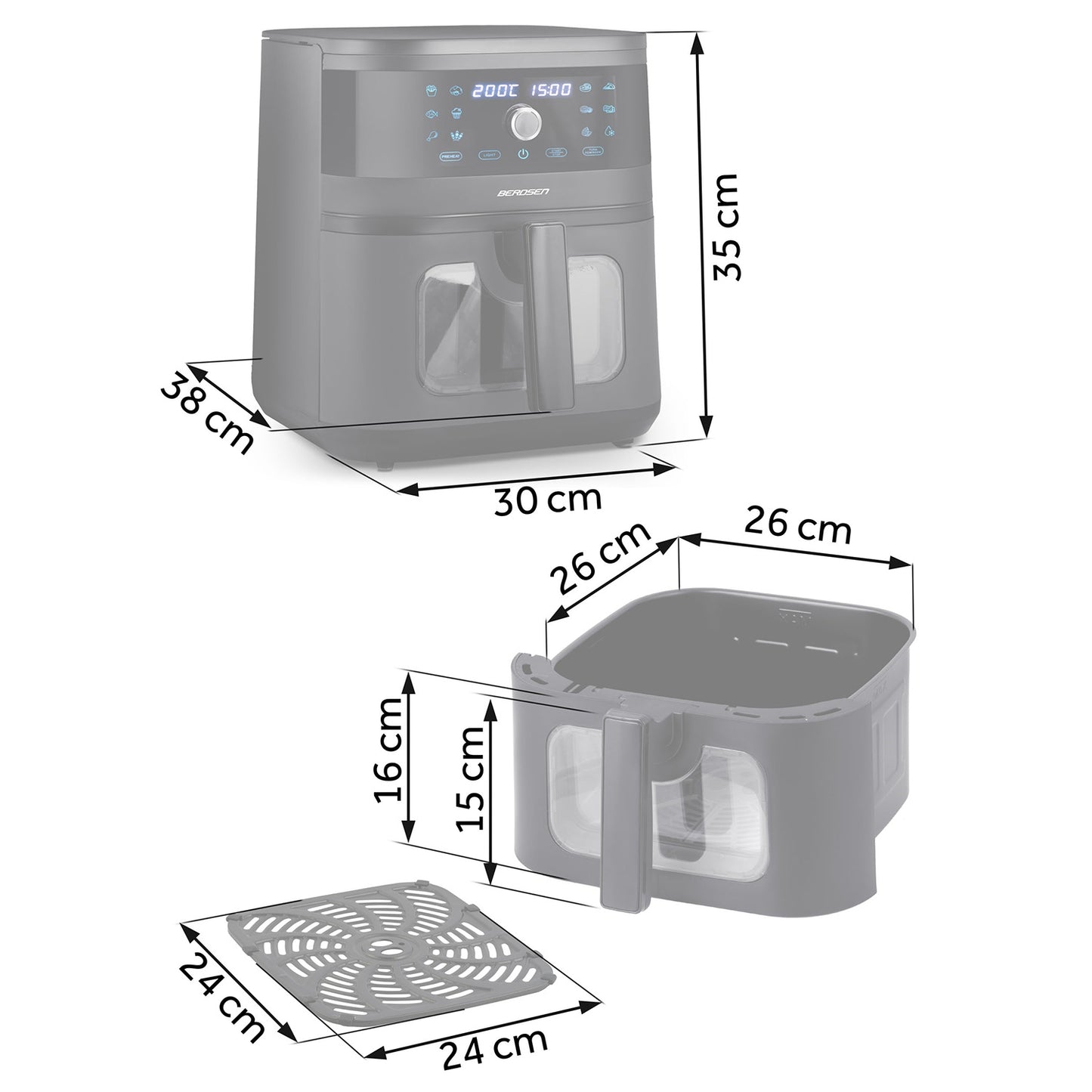 Air fryer Berdsen BD-661 black