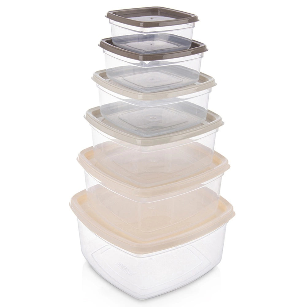 Airtight Food Storage Containers Set, 6 Pcs, Various Sizes