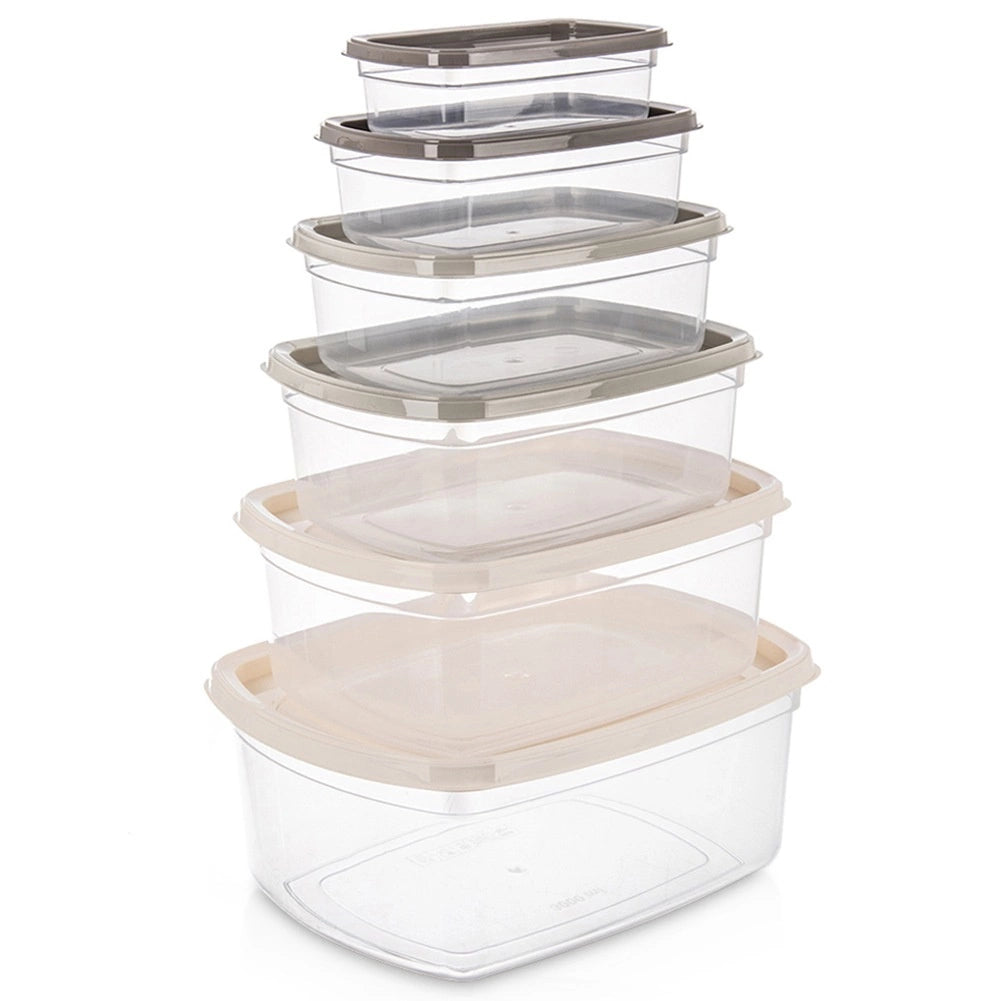 Airtight Food Storage Containers Set, 6 Pcs, Various Sizes