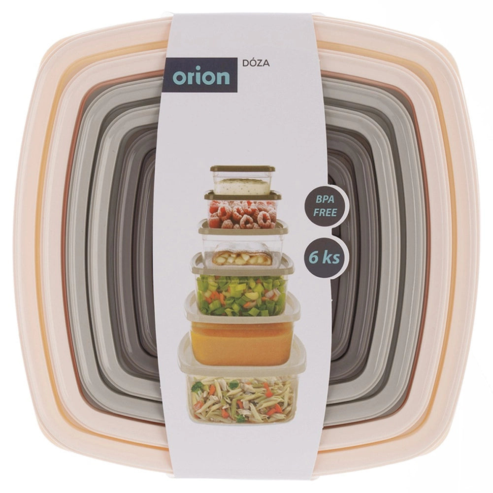 Airtight Food Storage Containers Set, 6 Pcs, Various Sizes