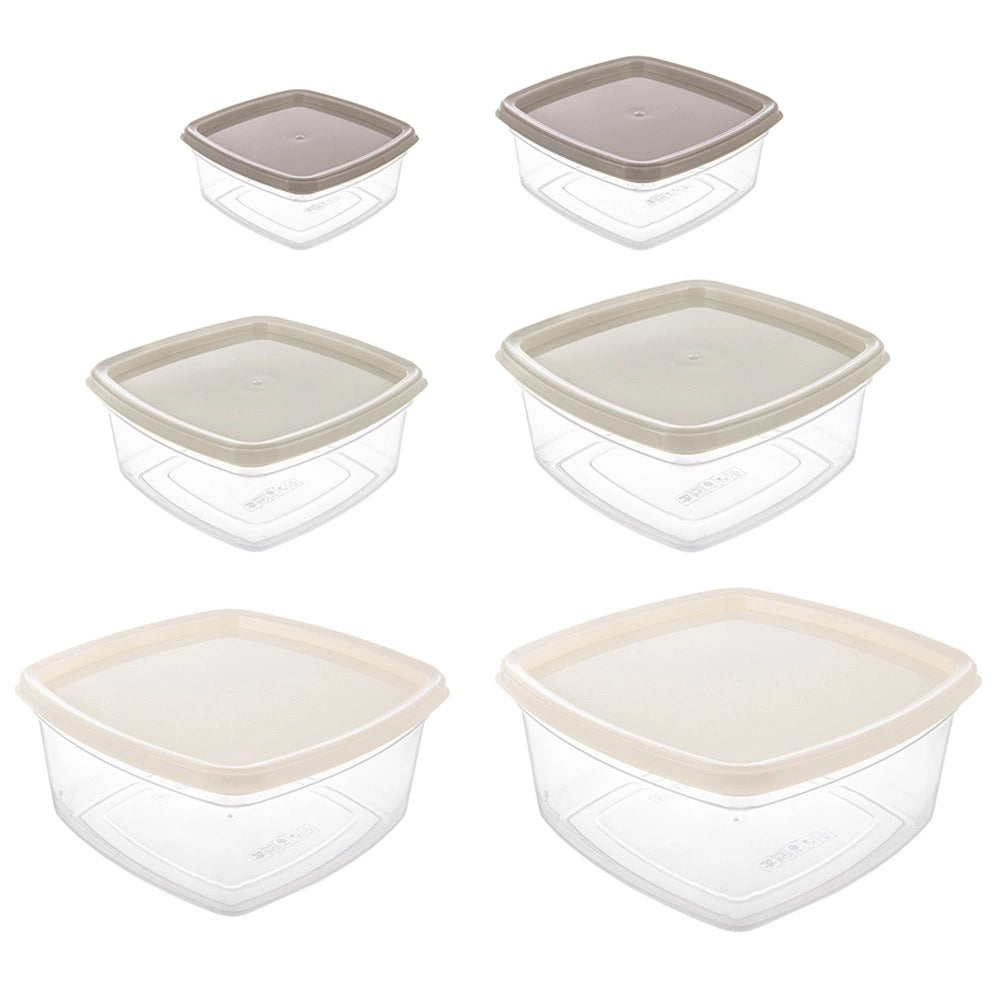 Airtight Food Storage Containers Set, 6 Pcs, Various Sizes