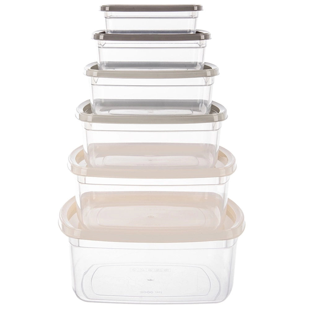 Airtight Food Storage Containers Set, 6 Pcs, Various Sizes