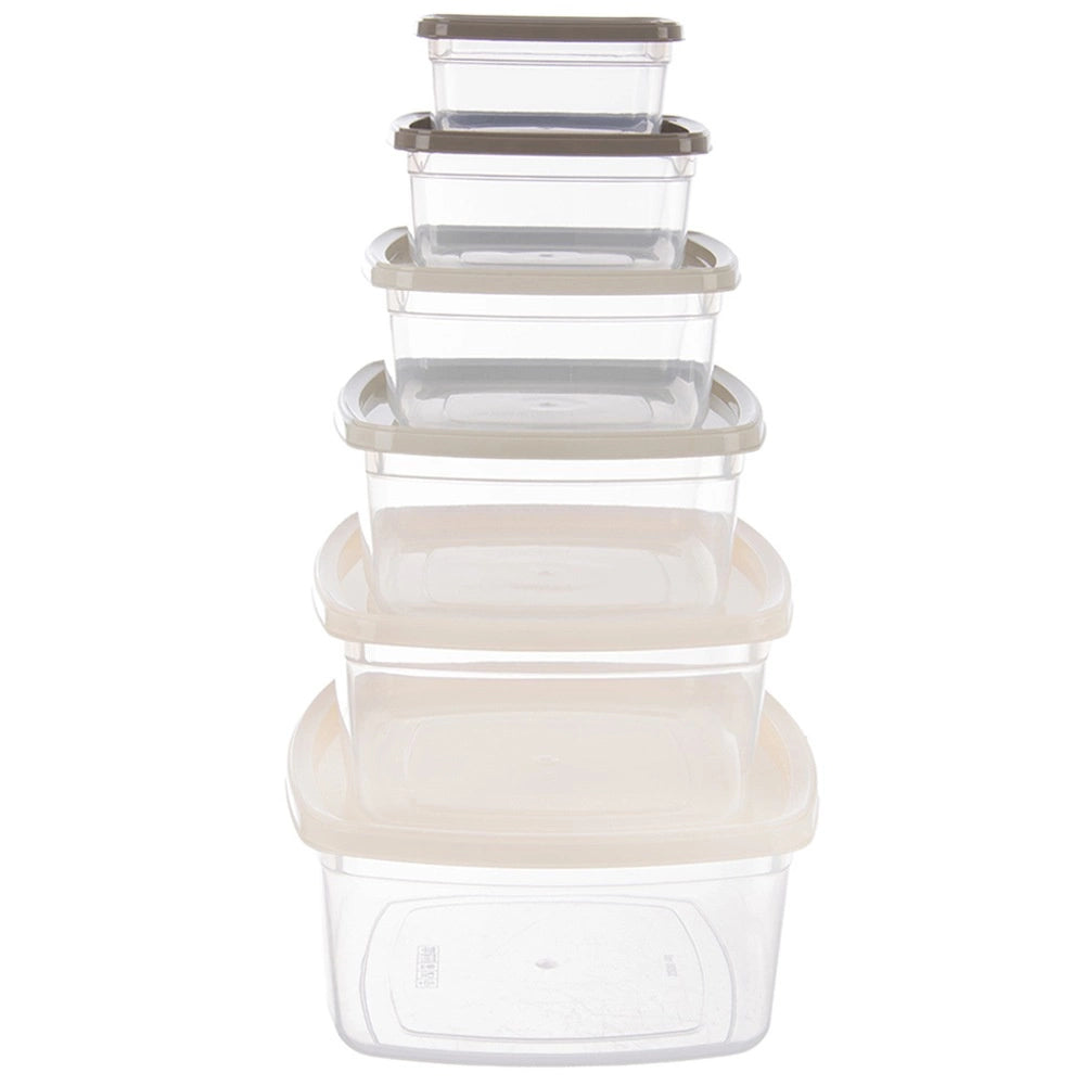 Airtight Food Storage Containers Set, 6 Pcs, Various Sizes