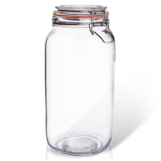 Airtight Glass Jar with Rubber Seal for Storage