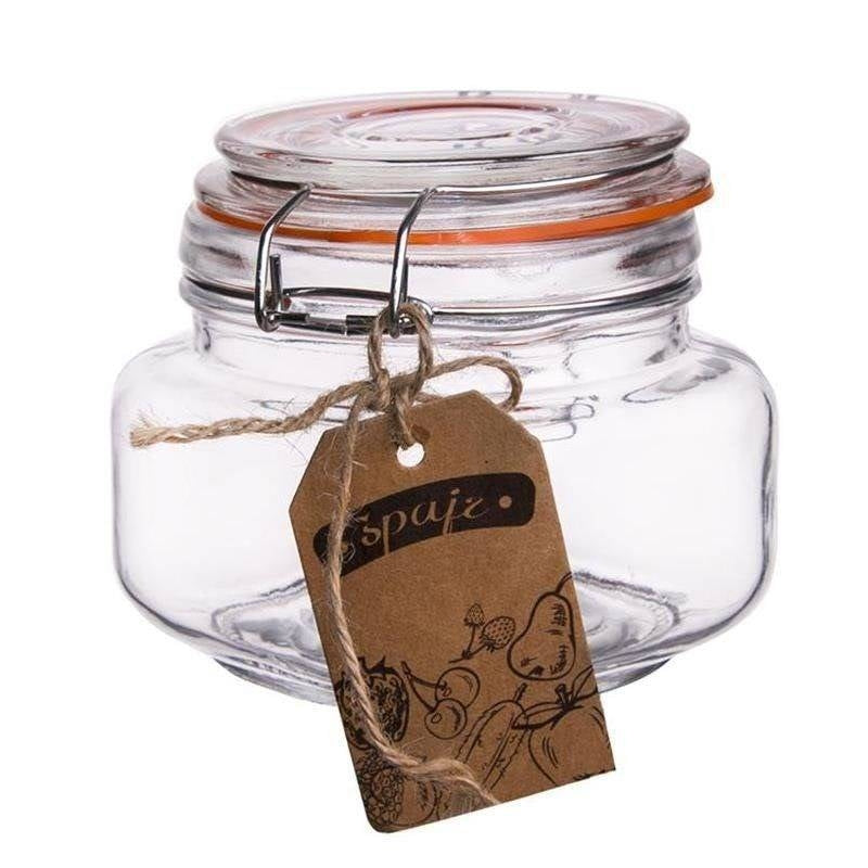 Airtight Glass Jar with Rubber Seal for Storage
