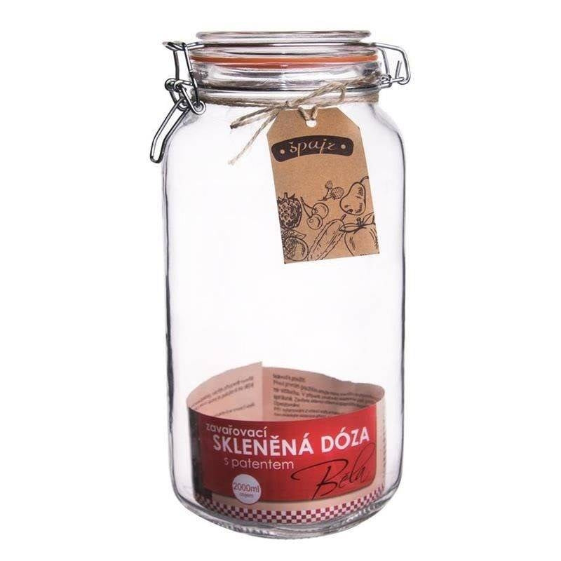 Airtight Glass Jar with Rubber Seal for Storage