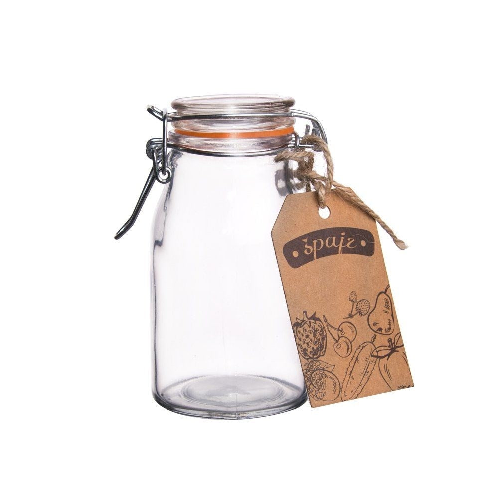 Airtight Glass Jar with Rubber Seal for Versatile Storage