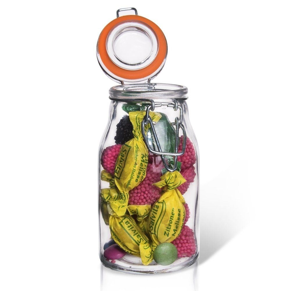 Airtight Glass Jar with Rubber Seal for Versatile Storage