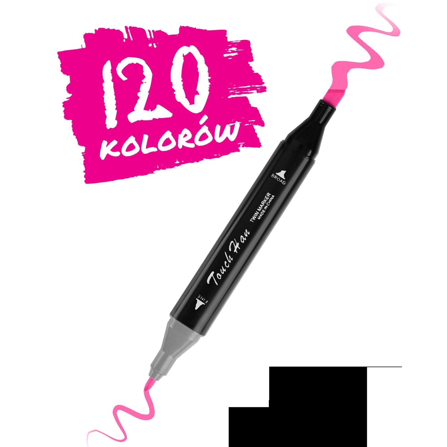 Alcohol markers with bag 120 pcs Nukido NK-913