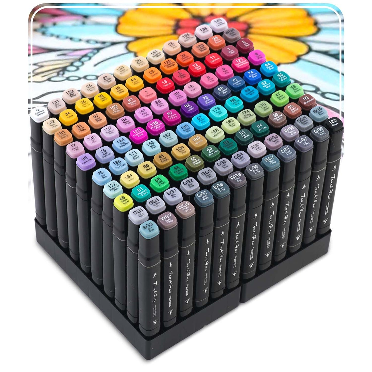 Alcohol markers with bag 120 pcs Nukido NK-913