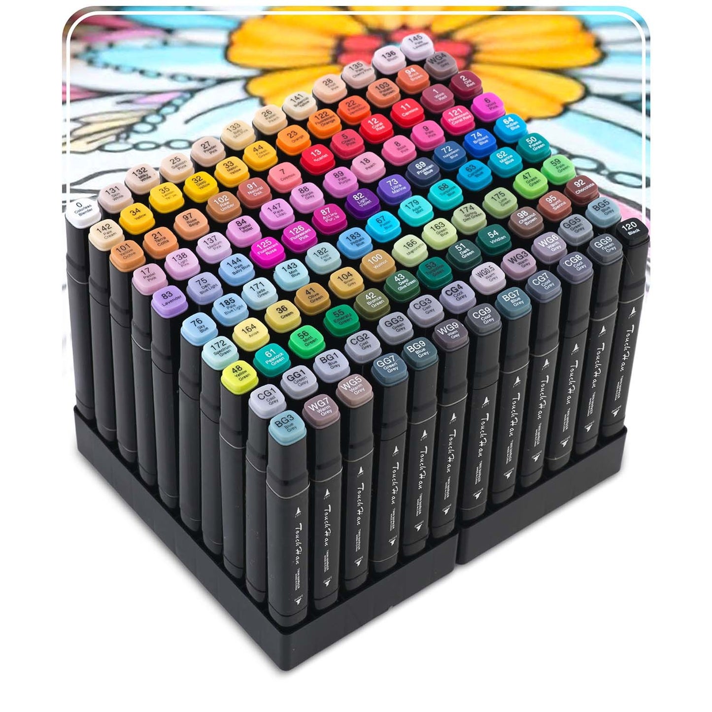 Alcohol markers with bag 120 pcs Nukido NK-913