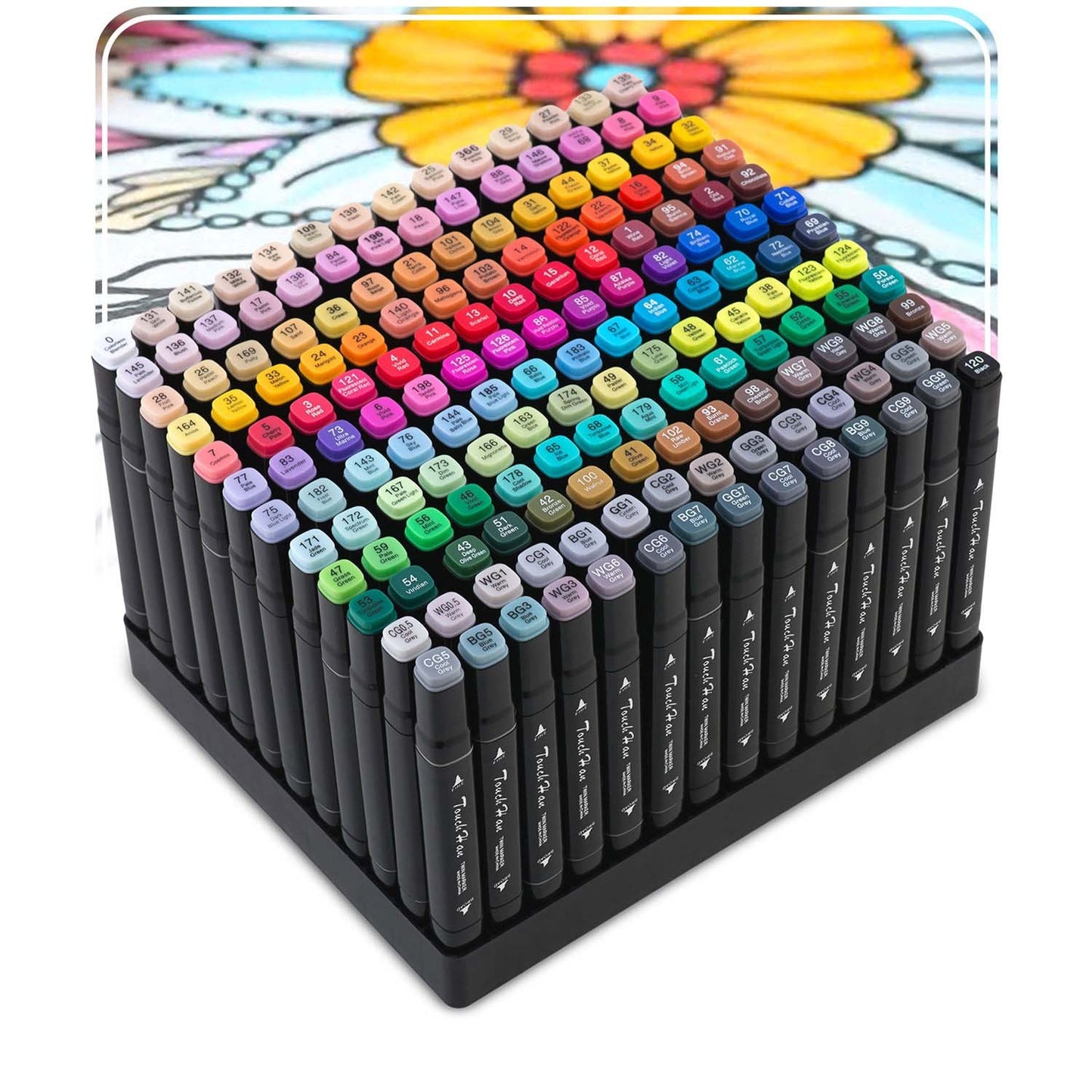 Alcohol markers with bag 168 pcs Nukido NK-914