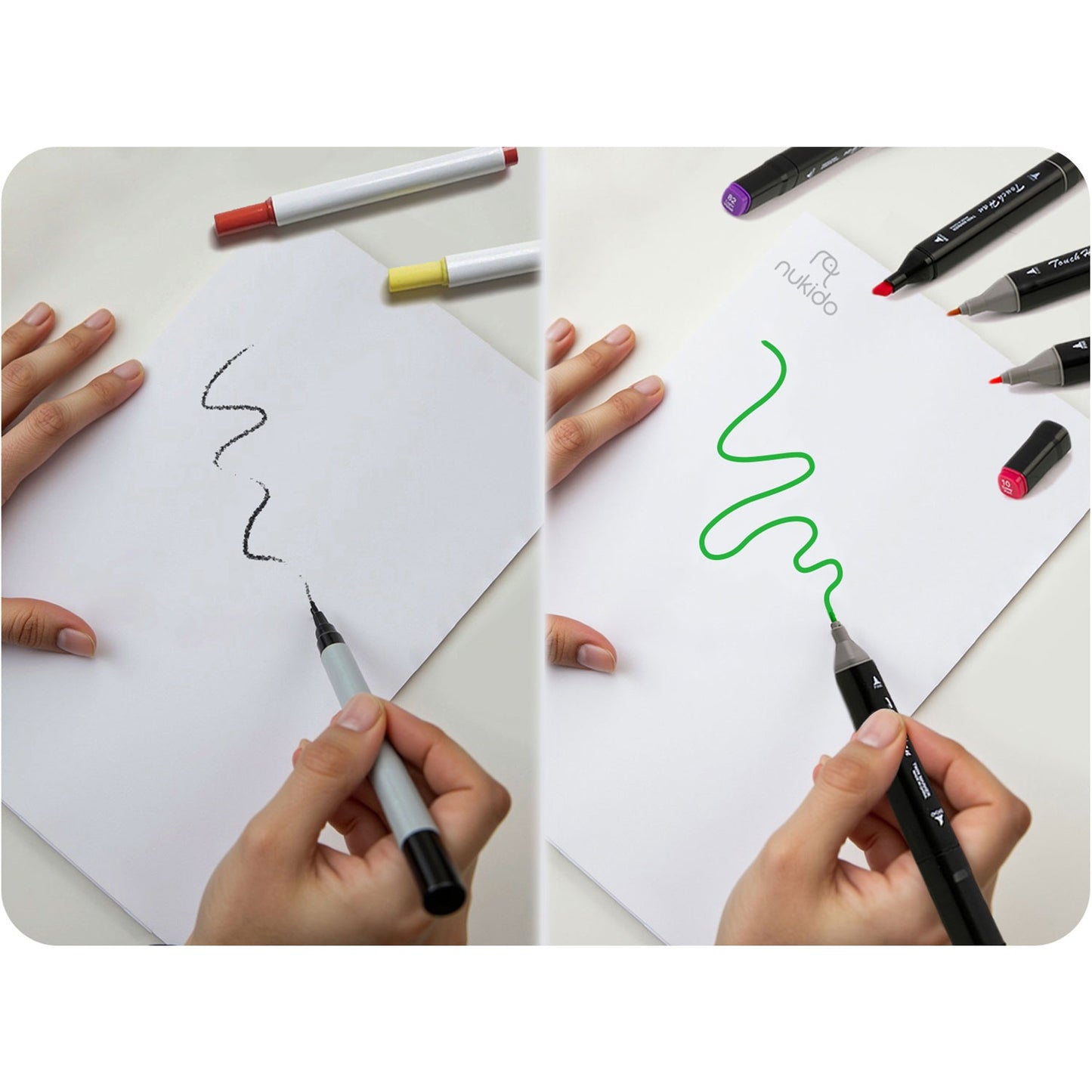 Alcohol markers with bag 168 pcs Nukido NK-914
