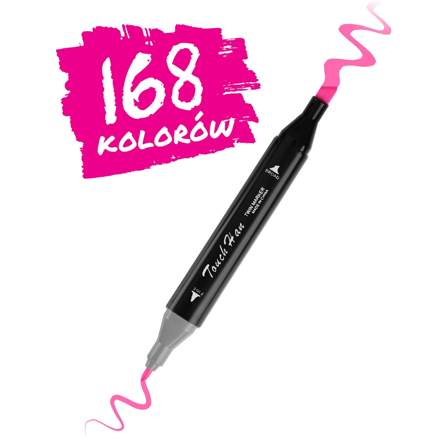 Alcohol markers with bag 168 pcs Nukido NK-914